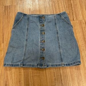 Forever 21 Denim Button-down Skirt